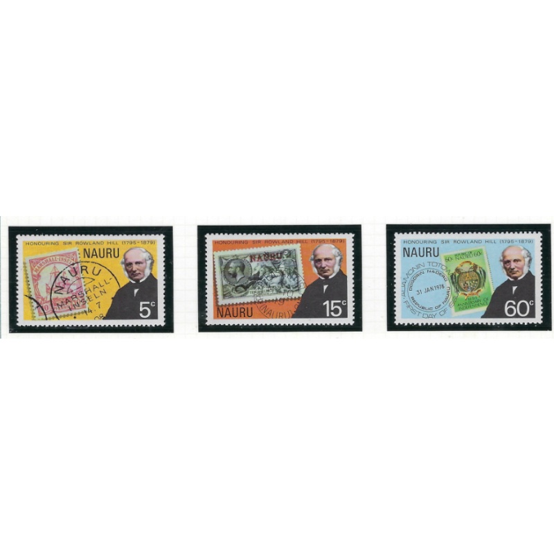 Nauru 195-97 MNH 1979 Sir Roland Hill (ad1896)