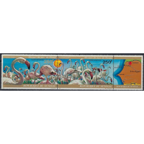 Senegal C135a MNH 1974 Strip (folded) (ad1989)