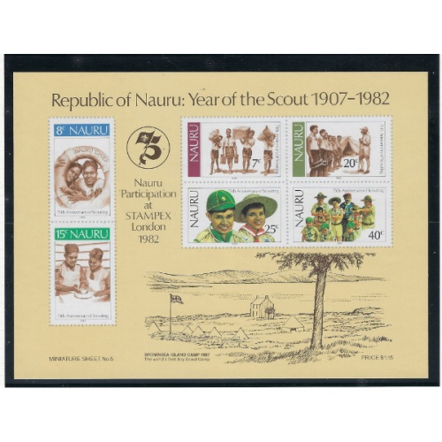 Nauru 249a MNH 1982 Boy Scouts (ad2004)
