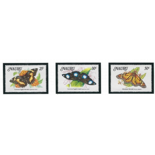 Nauru 297-99 MNH 1984 Butterflies (ad2018)