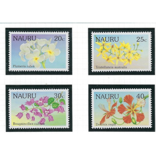 Nauru 325-28 MNH 1986 Flowers (ad2027)