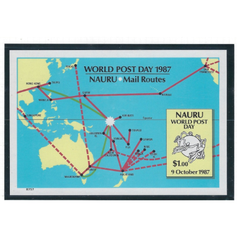 Nauru 339 MNH 1987 World Post Day (ad2031)