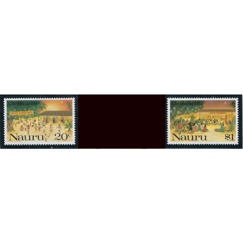 Nauru 341-42 MNH 1987 Christmas (ad2032)