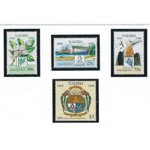 Nauru 343-46 MNH 1988 Independence Anniversary (ad2034)