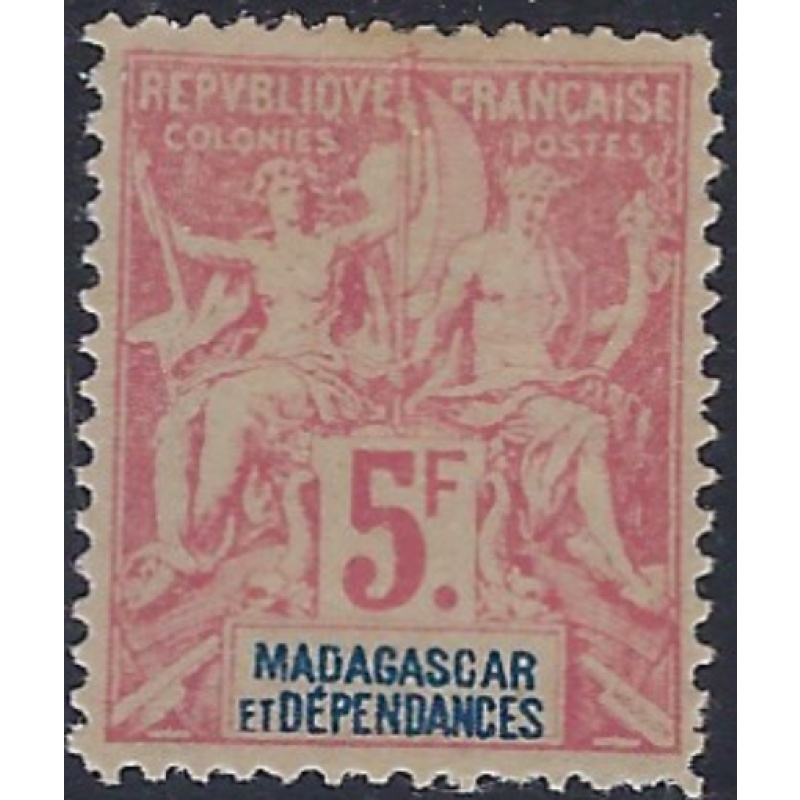Malagasy 47 MH 1896 issue; few short perfs (ad2041)