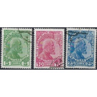 Liechtenstein #1-3 Used 1912 issues (ad2051)