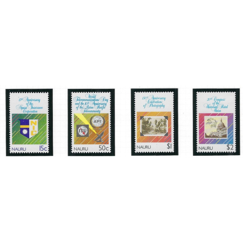 Nauru 358-61 MNH 1989 Anniversaries (ad2054)