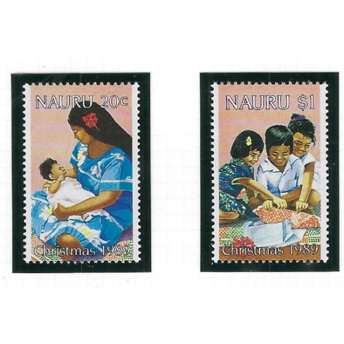 Nauru 362-63 MNH 1989 Christmas (ad2055)