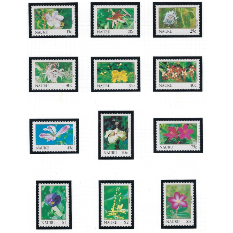 Nauru 380-92 MNH 1991 Flowers (ad2060)