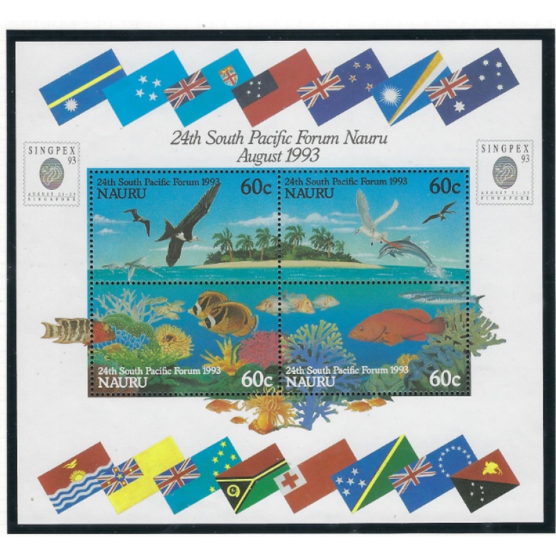 Nauru 405c MNH 1993 #405b with Singpex '93 overprint (ad2067)