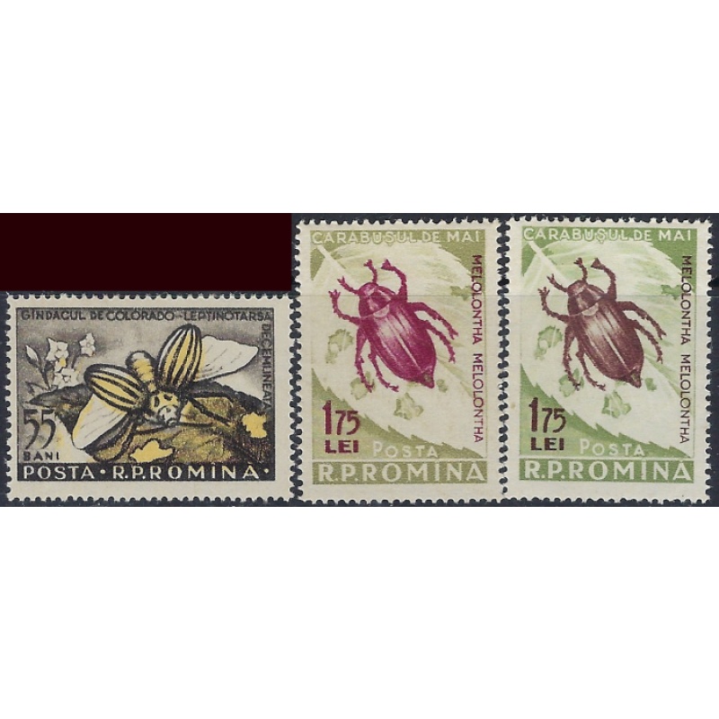Romania 1104-06 MH 1956 Insects (ad2084)