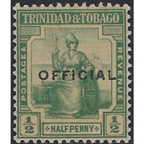 Trinidad and Tobago O1 MLH 1914 issue (ad2086)
