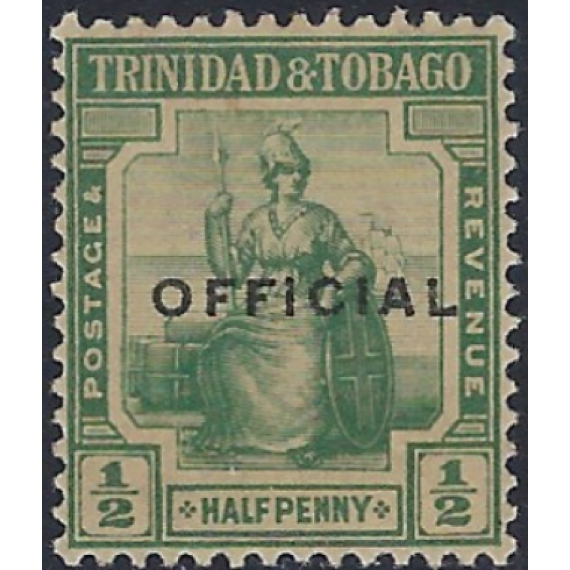 Trinidad and Tobago O1 MLH 1914 issue (ad2086)