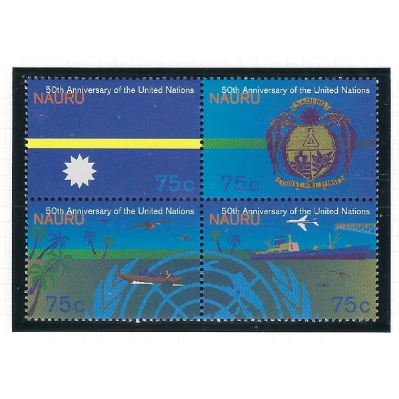 Nauru 418a MNH 1995 U.N. 50th Anniversary (ad2150)