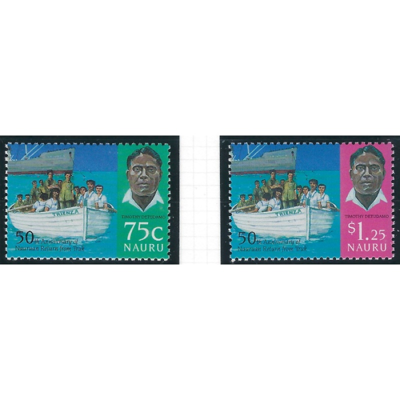 Nauru 432-33 MNH 1996 Return from Truk anniversary (ad2158)