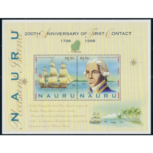 Nauru 463b MNH 1998 Capt John Fearn and Ship (ad2180)
