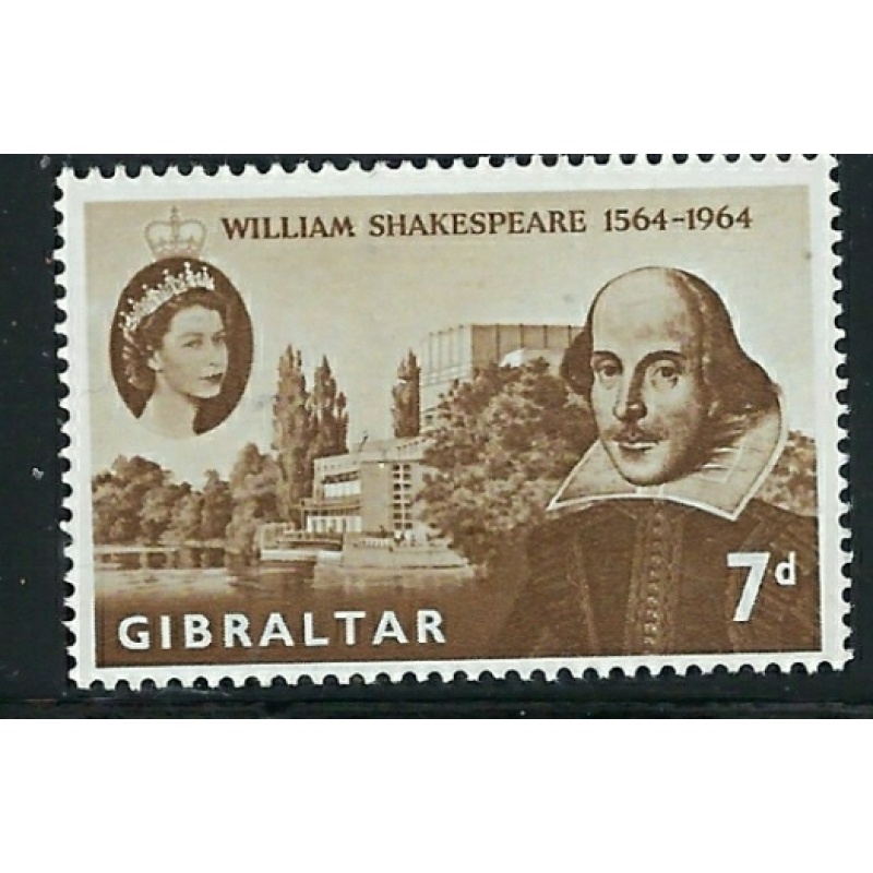 Gibraltar 164 MNH 1964 Shakespeare (ak1003)