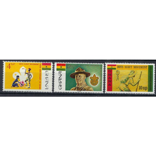 Ghana 308-10 MNH 1967 Boy Scouts (ak2031)