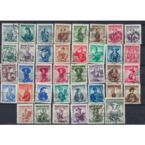 Austria 520-56 Used 1948-52 set (ak2420)