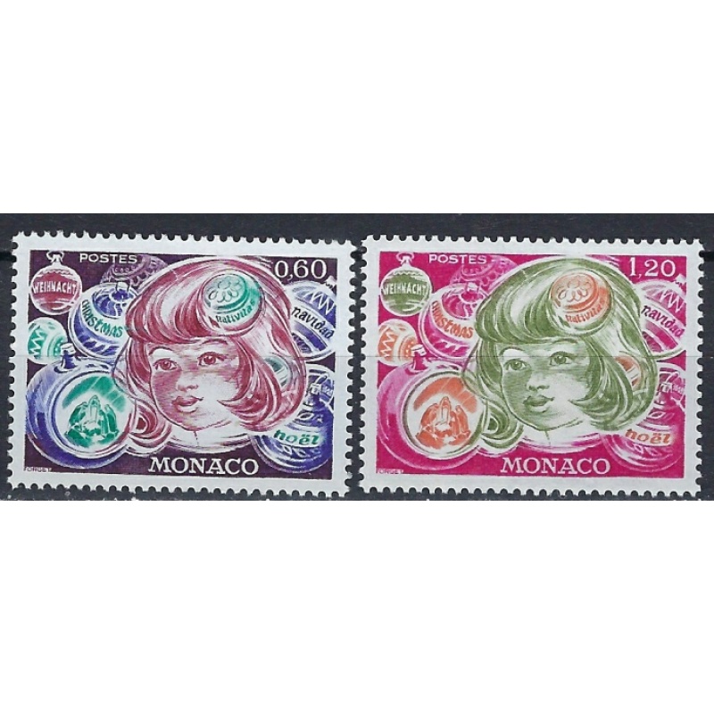 Monaco 1043-44 MNH 1972 Christmas (ak2813)