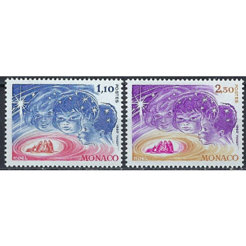 Monaco 1250-51 MNH 1980 Christmas (ak2816)