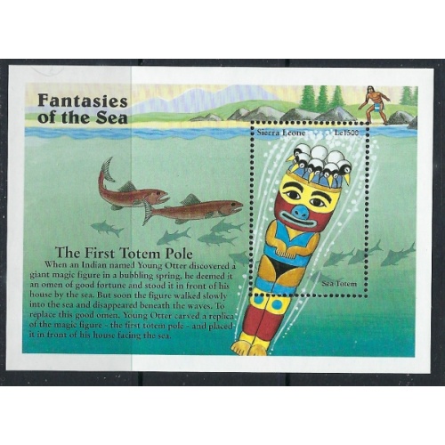 Sierra Leone 1937 MNH 1996 The First Totem Pole (ak3109)