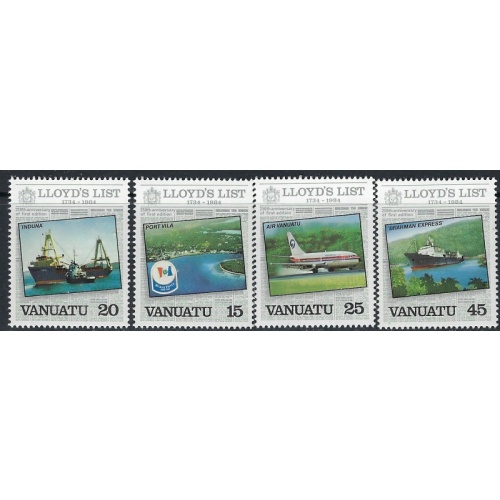Vanuatu 368-71 MNH 1984 Lloyds List (ak3267)