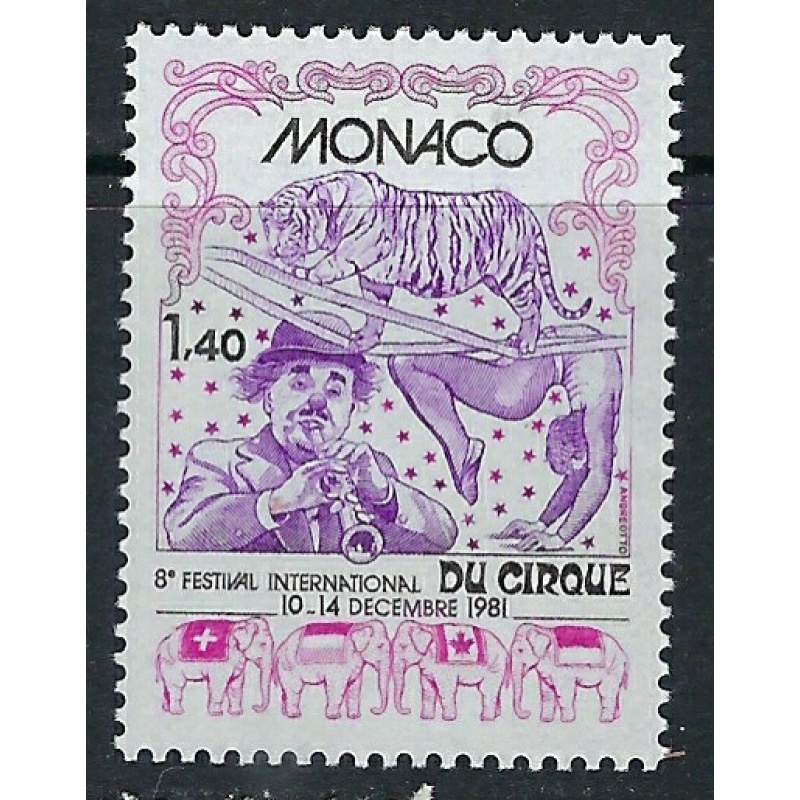 Monaco 1312 MNH 1981 Circus (ak3280)