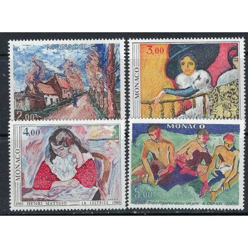 Monaco 1242-45 MNH 1980 Paintings (ak3380)