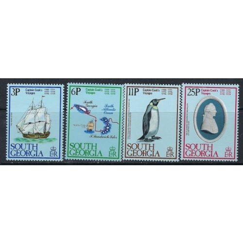 South Georgia 52-55 MNH 1979 Capt Cook (ak3541)