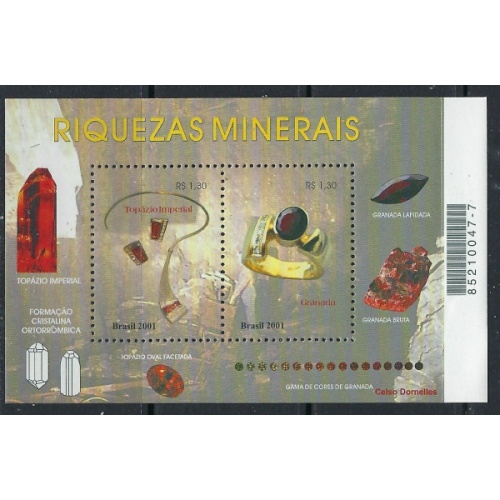 Brazil 2828 MNH 2001 Souvenir Sheet (ak3632)