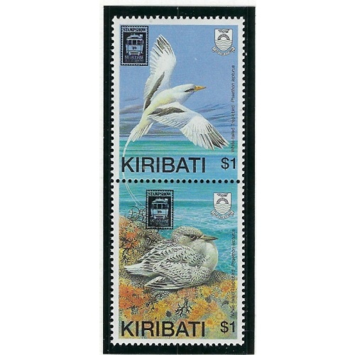 Kiribati 534-35 MNH 1989 Overprints  (ak3948)