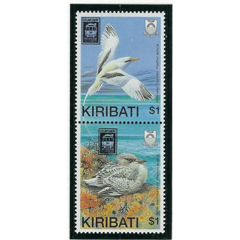 Kiribati 534-35 MNH 1989 Overprints  (ak3948)