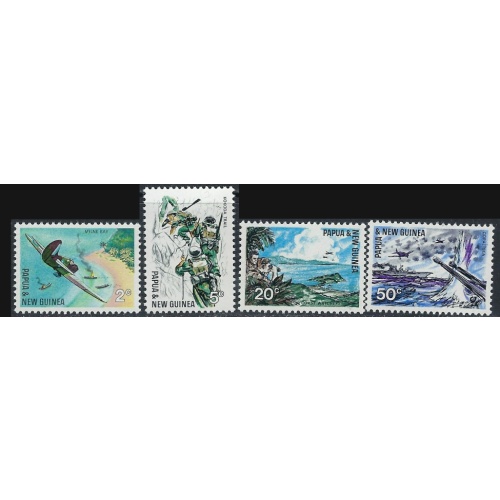 Papua New Guinea 245-48 MNH 1967 World War II Anniversary (ak4302)