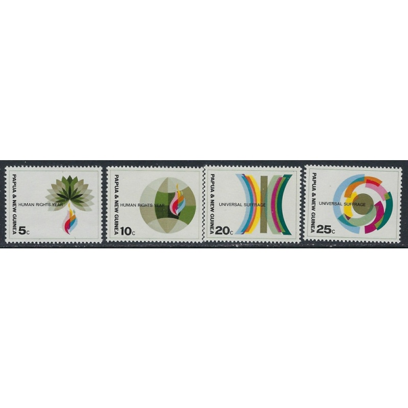 Papua New Guinea 261-64 MNH 1968 Human Rights (ak4418)