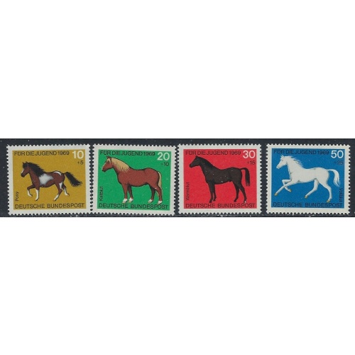 Germany B442-45 MNH 1969 Horses (ak4666a)