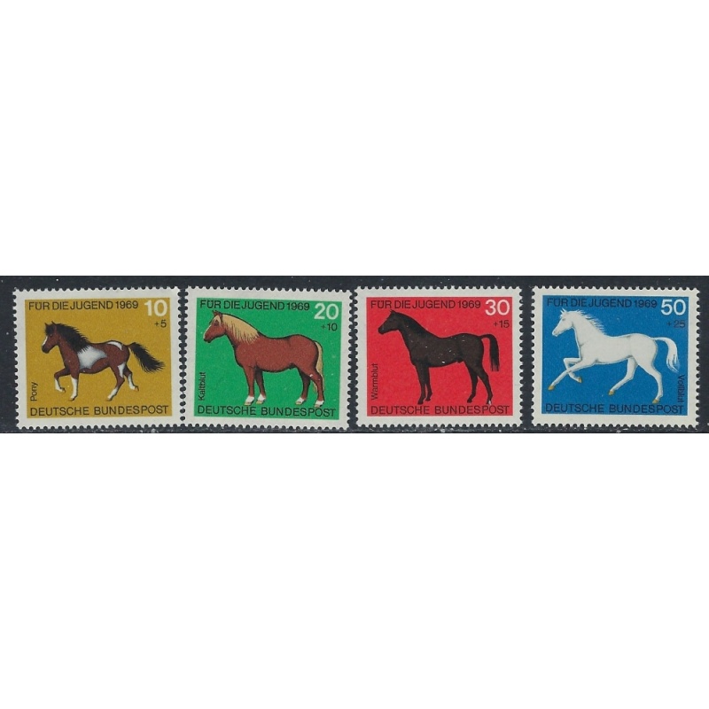 Germany B442-45 MNH 1969 Horses (ak4666a)