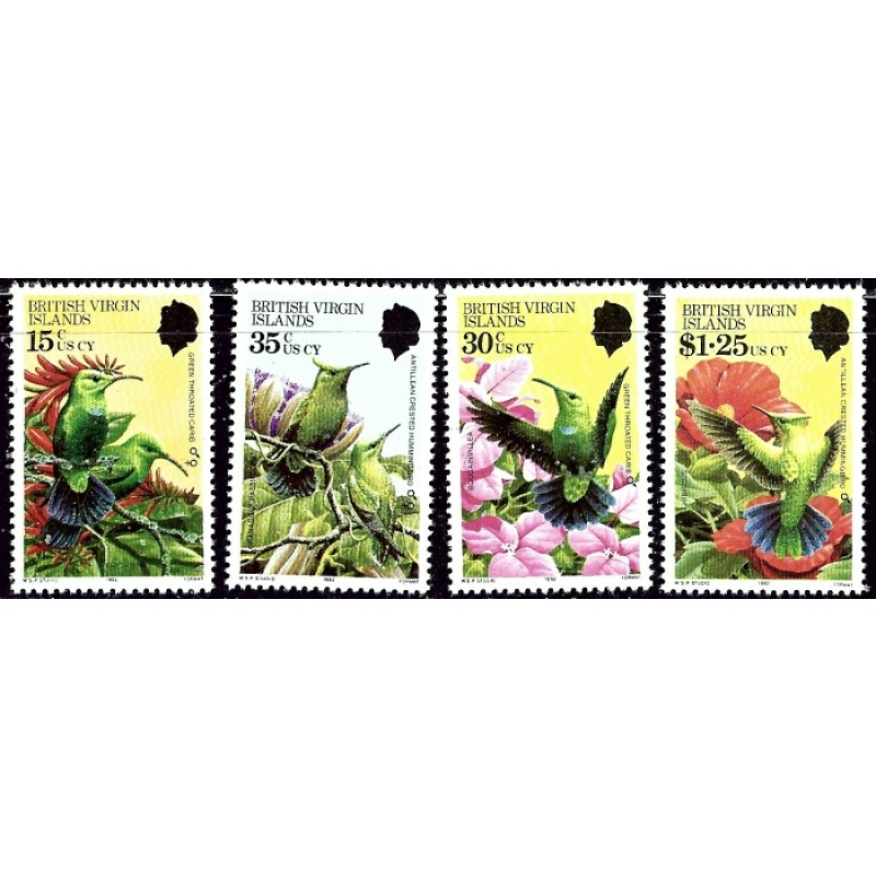 British Virgin Is 422-25 MNH 1982 Hummingbirds (ak5702)