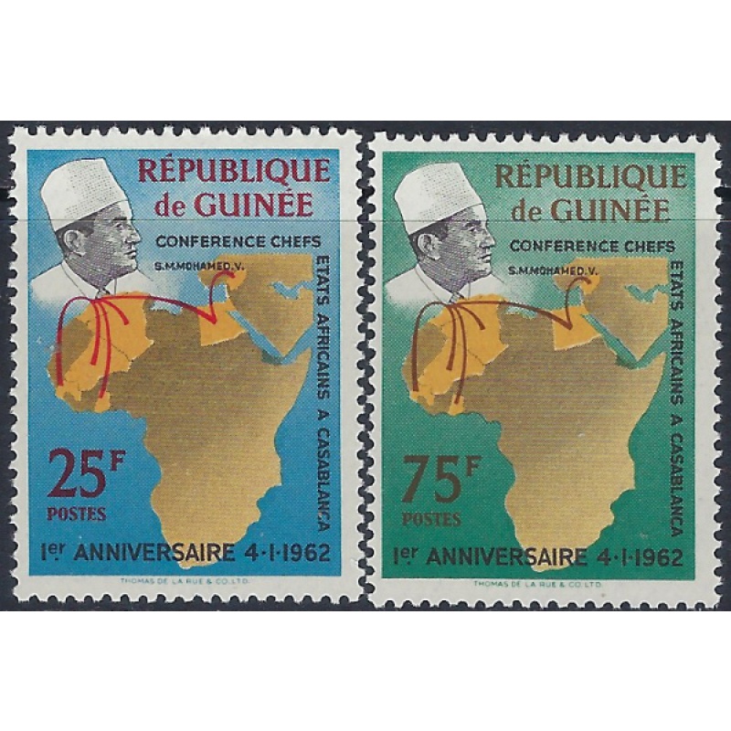 Guinea 232-33 MNH 1962 set (ak6121)