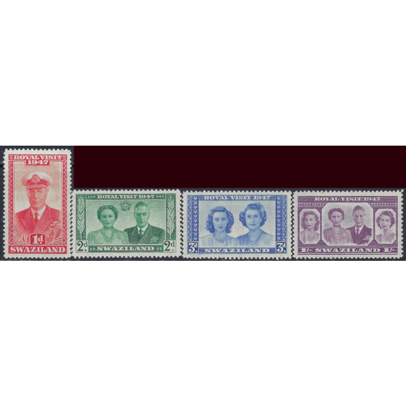 Swaziland 44-47 MNH 1947 Royal Visit (ak6497)