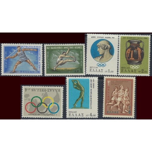 Greece 909-15 MNH 1968 Sports (ak6607)
