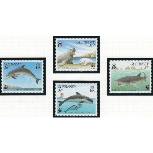 Guernsey 441-44 MNH 1990 Marine Life (ak7023)