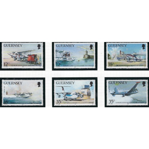 Guernsey 404-09 MNH 1989 Airplanes (ak7045)