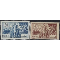 French Morocco 156-57 MLH 1939 issues (ak7052)