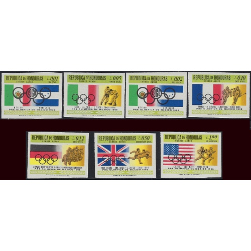 Honduras C429-35 MNH 1968 Olympics Imperf set (ak7076)