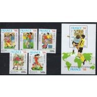 Laos 1268-73 MNH 1996 Soccer (ak7084)