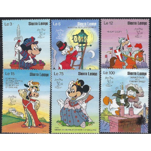Sierra Leone 1243-48 MNH 190 Disney Characters part set (ak7100)