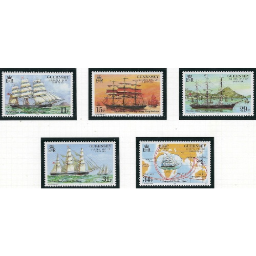 Guernsey 367-71 MNH 1988 Ships (ak7123)
