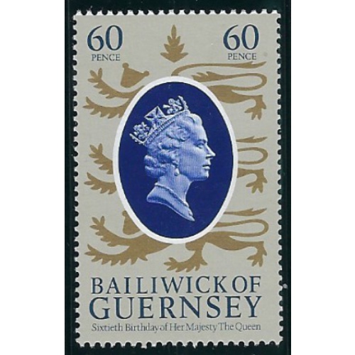 Guernsey 330 MNH 1986 QEII 60th Birthday (ak7163)