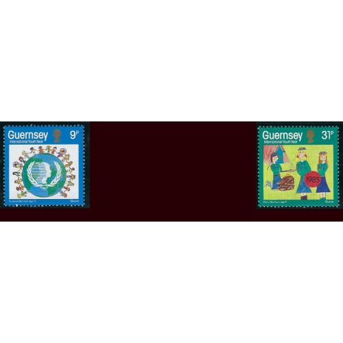 Guernsey 316-17 MNH 1985 International Youth Year (ak7165)